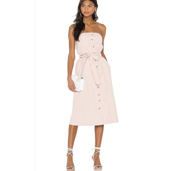 L’Academie The Isabelle Midi Dress in Blush Size XS - Picture 1 of 8